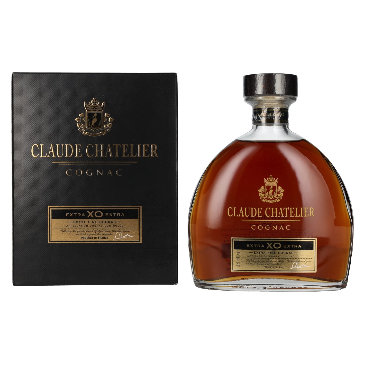 Claude Chatelier Extra XO Extra Fine Cognac 40% Vol. 0,7l in gift
