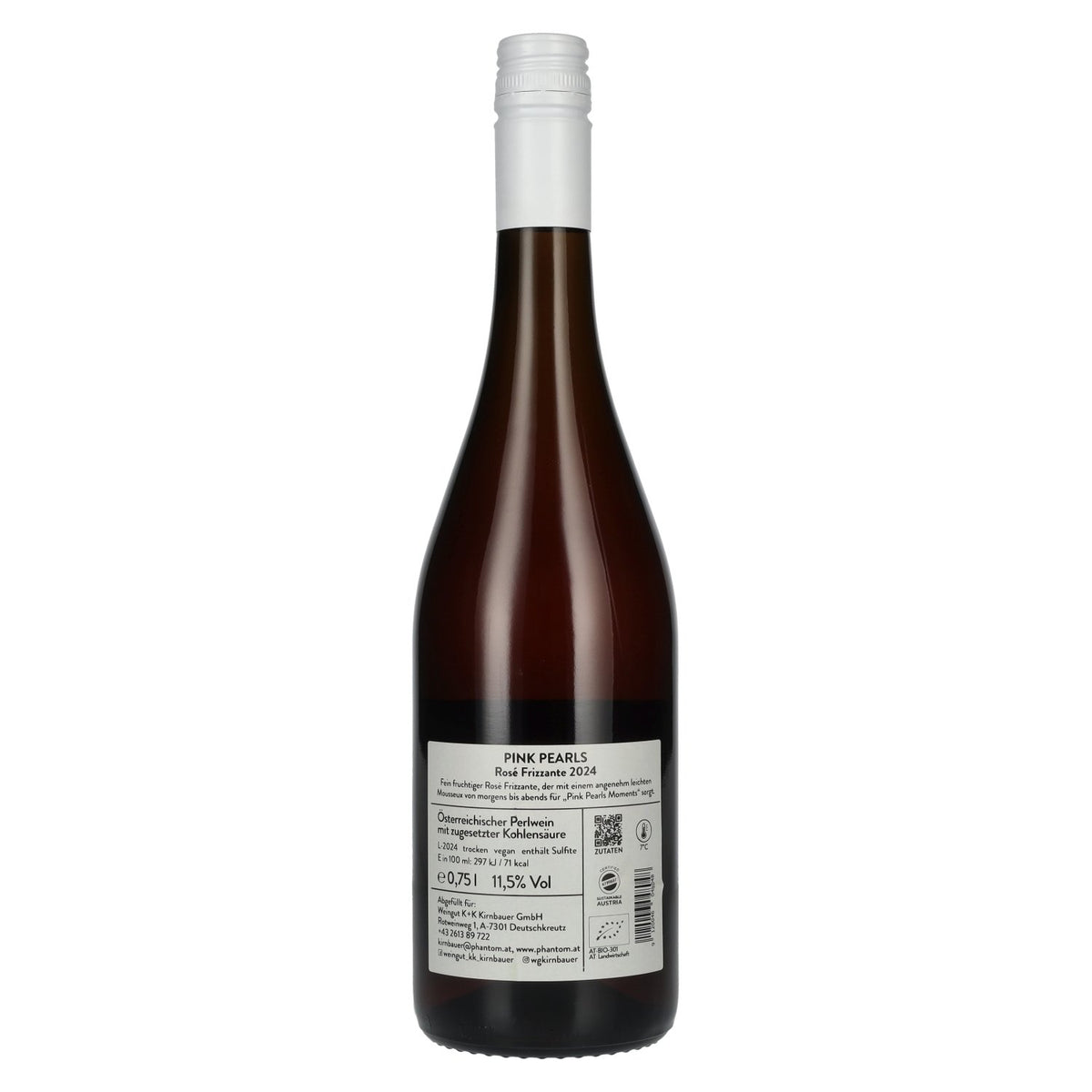 K+K Kirnbauer PINK PEARLS Rosé Frizzante 2024 11,5% Vol. 0,75l