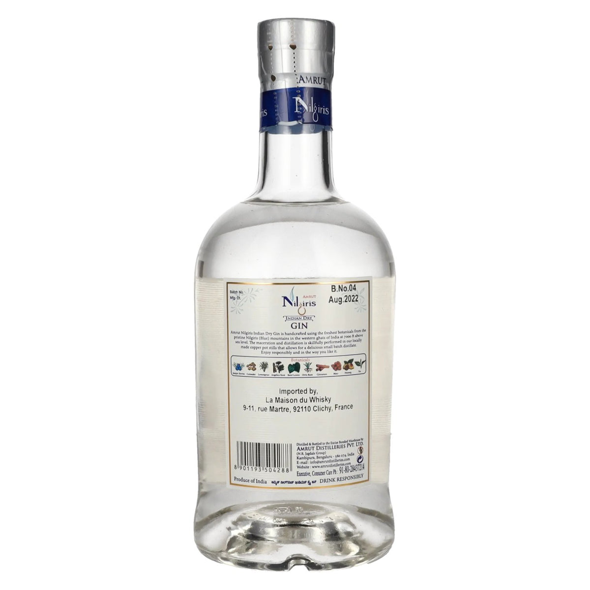 Amrut NILGIRIS Indian Dry Gin 42.8% vol. 0.7 l