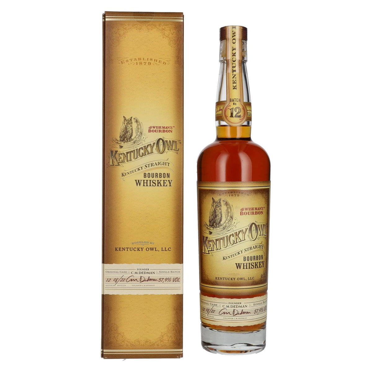 Kentucky Owl Kentucky Straight Bourbon Whisky Batch No. 12 57.9% ABV 0.7l in a gift box