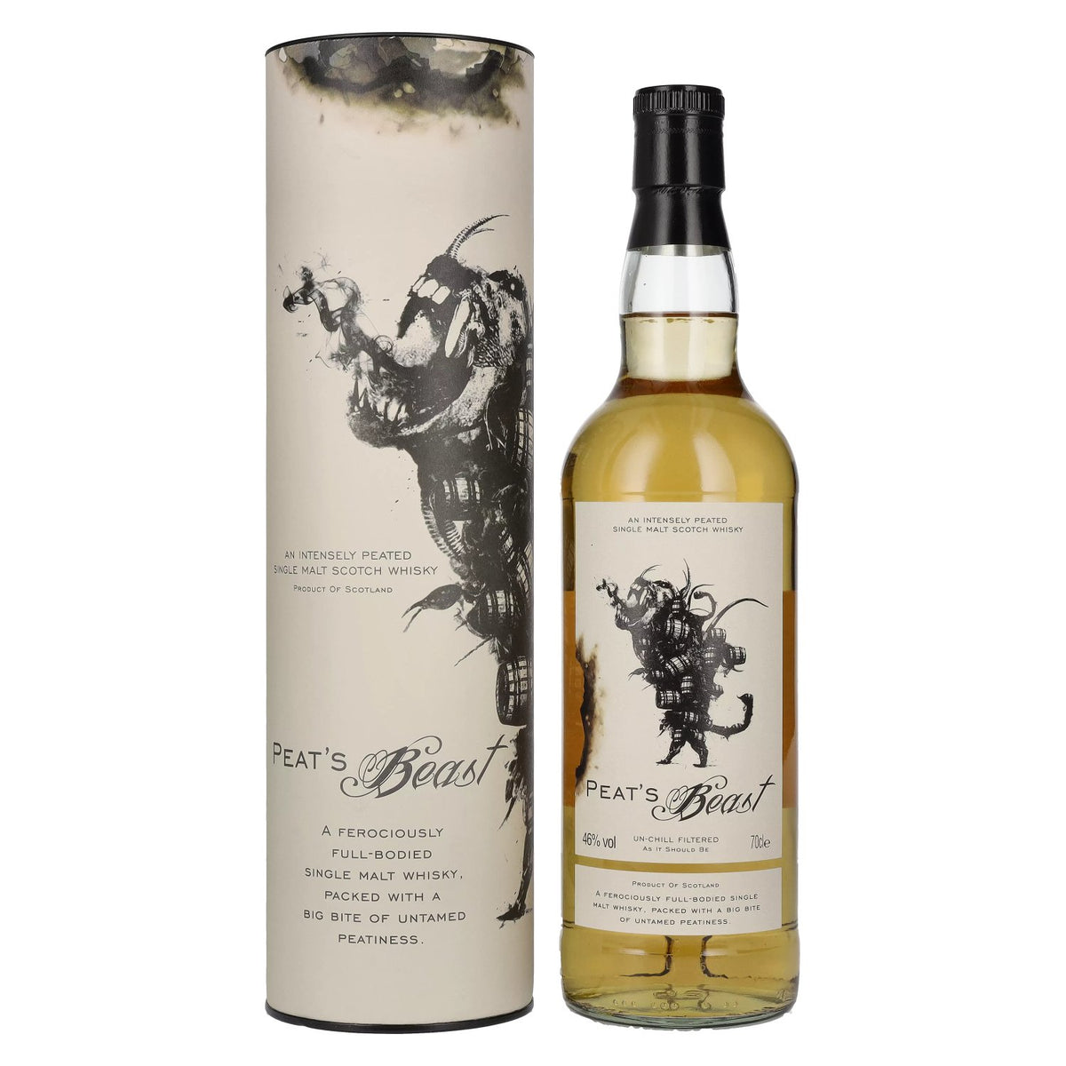 Peat's Beast Single Malt Scotch Whisky 46% vol. 0,7 l in geschenkverpakking
