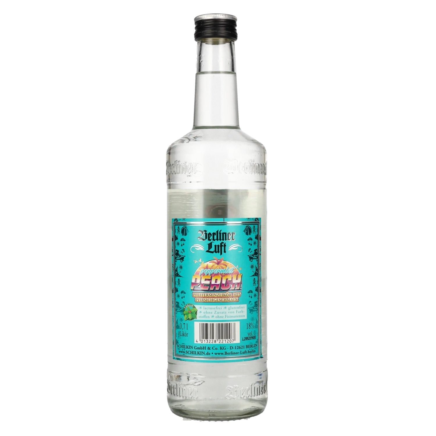 Berliner Luft PEPPERMINT PEACH La fraîcheur de la liqueur de menthe 18% vol. 0,7l