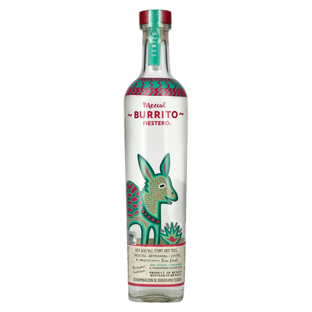 Burrito Fiestero Mezcal Artesanal Cenizo DOP 40% Vol. 0,7l