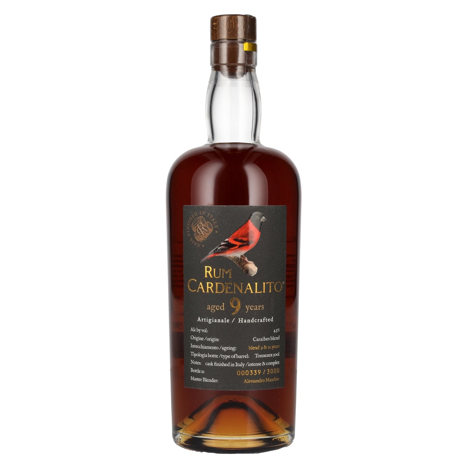 Rum Cardenalito 9 Jaar Oud Handgemaakte Rum 43% Vol. 0,7l