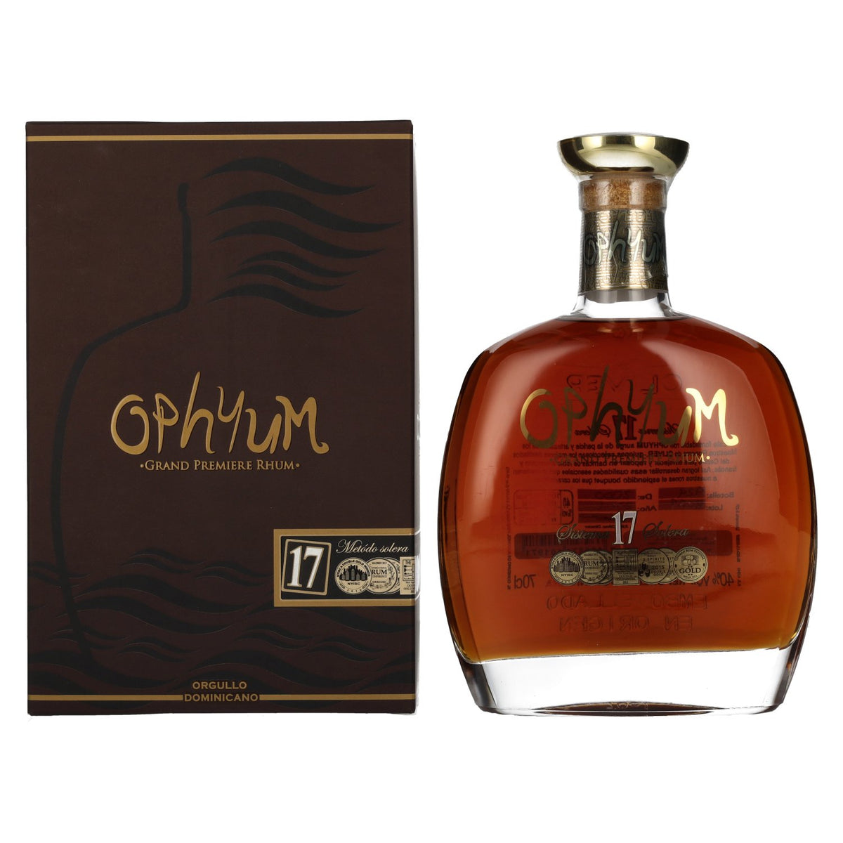 Ophyum 17 Metódo Solera Grand Premiere Rum 40% ABV 0.7l in a gift box
