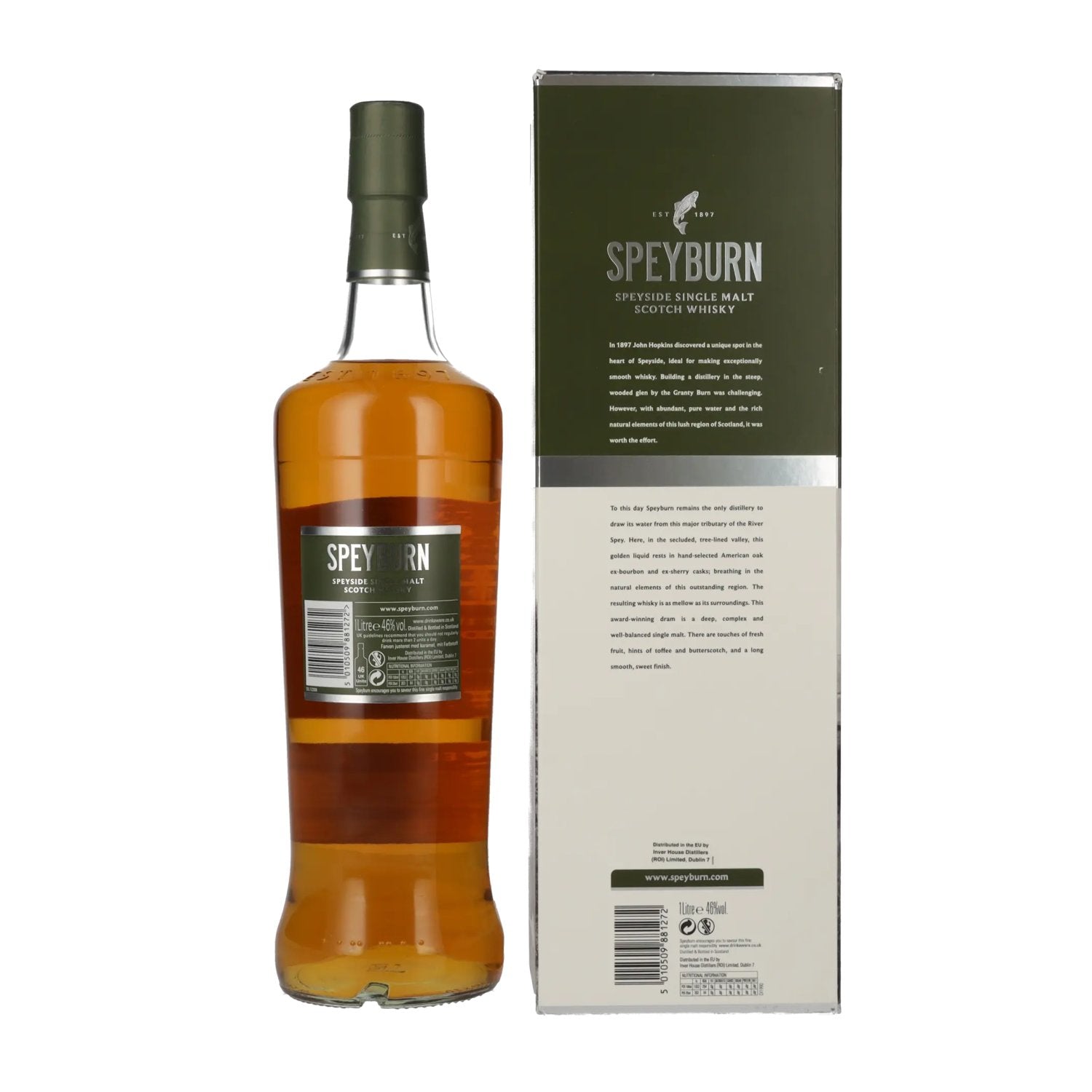 Speyburn 10 Years Old Speyside Single Malt Scotch Whisky 46% Vol. 1l in geschenkverpakking