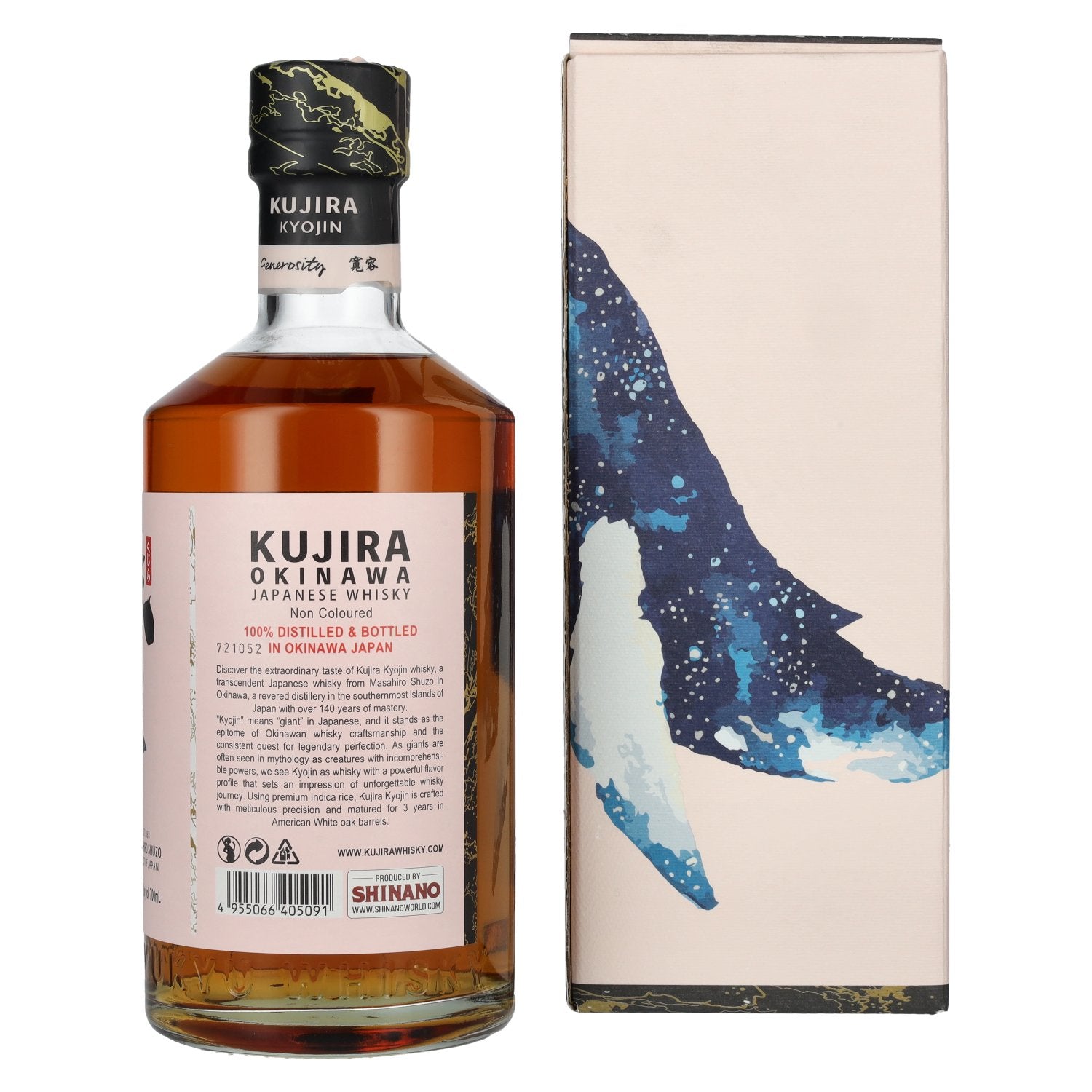 Kyojin Kujira Okinawa MASAHIRO SHUZO Japanese Whisky 40% vol. 0,7l en boîte cadeau