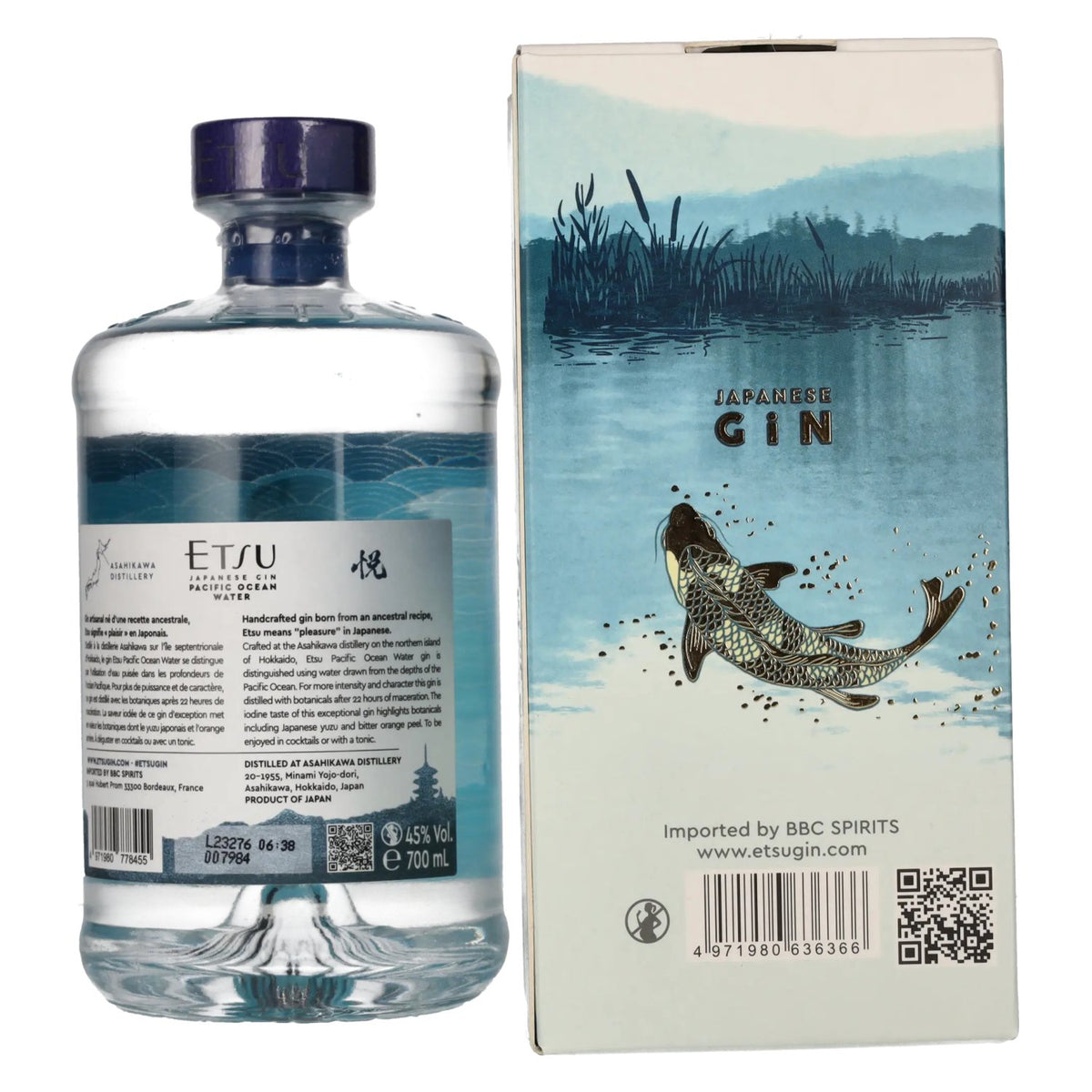 Etsu Gin PACIFIC OCEAN WATER 45% ABV 0.7l in a gift box