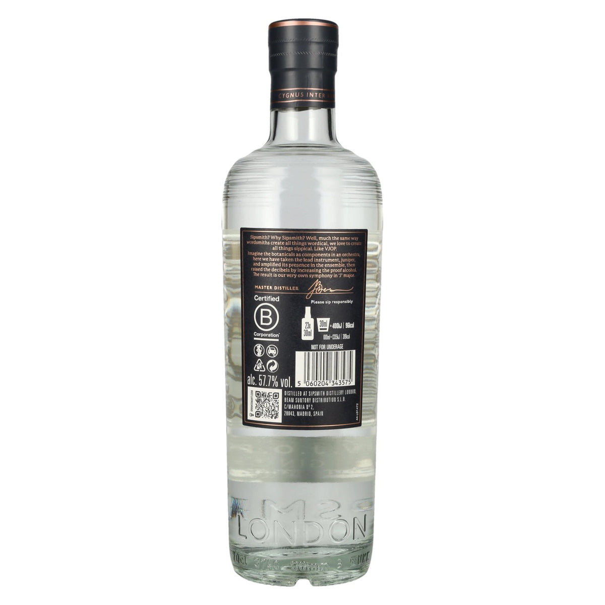 Gin Sipsmith London V.J.O.P. 57,7 % vol. 0,7 l