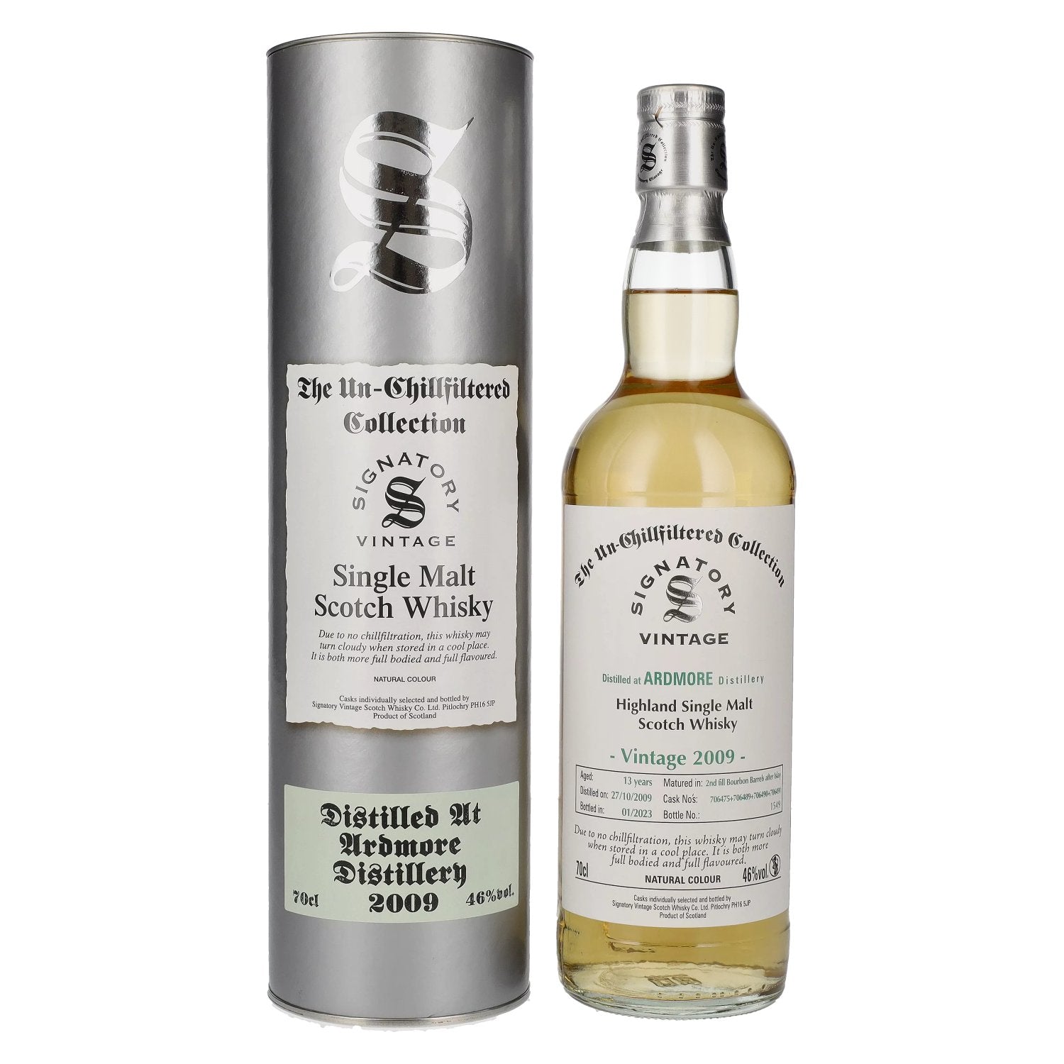 Signatory Vintage ARDMORE 13 Years Old The Un-Chillfiltered 2009 46% Vol. 0,7l in gift box