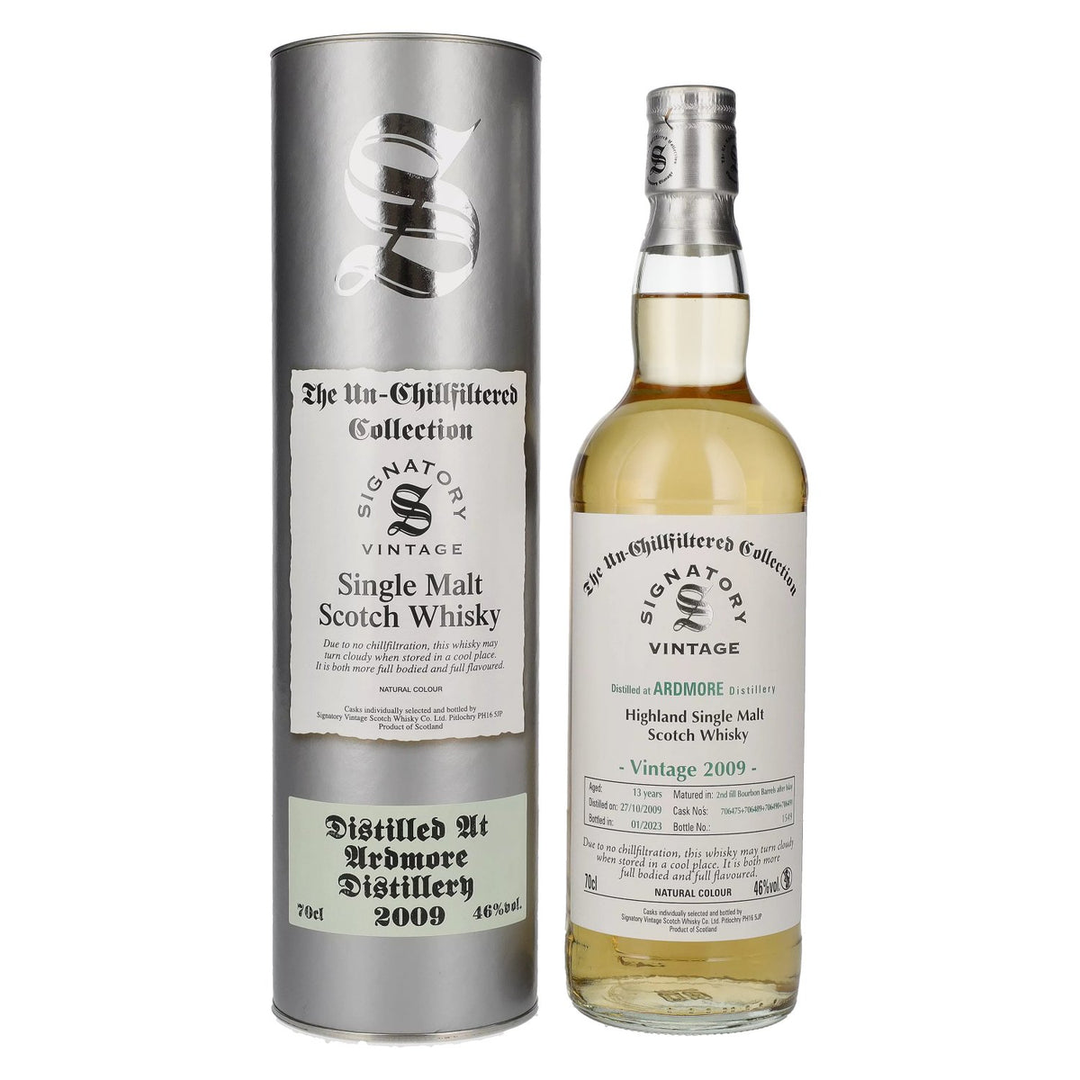 Signatory Vintage The Ardmore 13 Years Old The Un-Chillfiltered 2009 46% Vol. 0.7l in a gift box