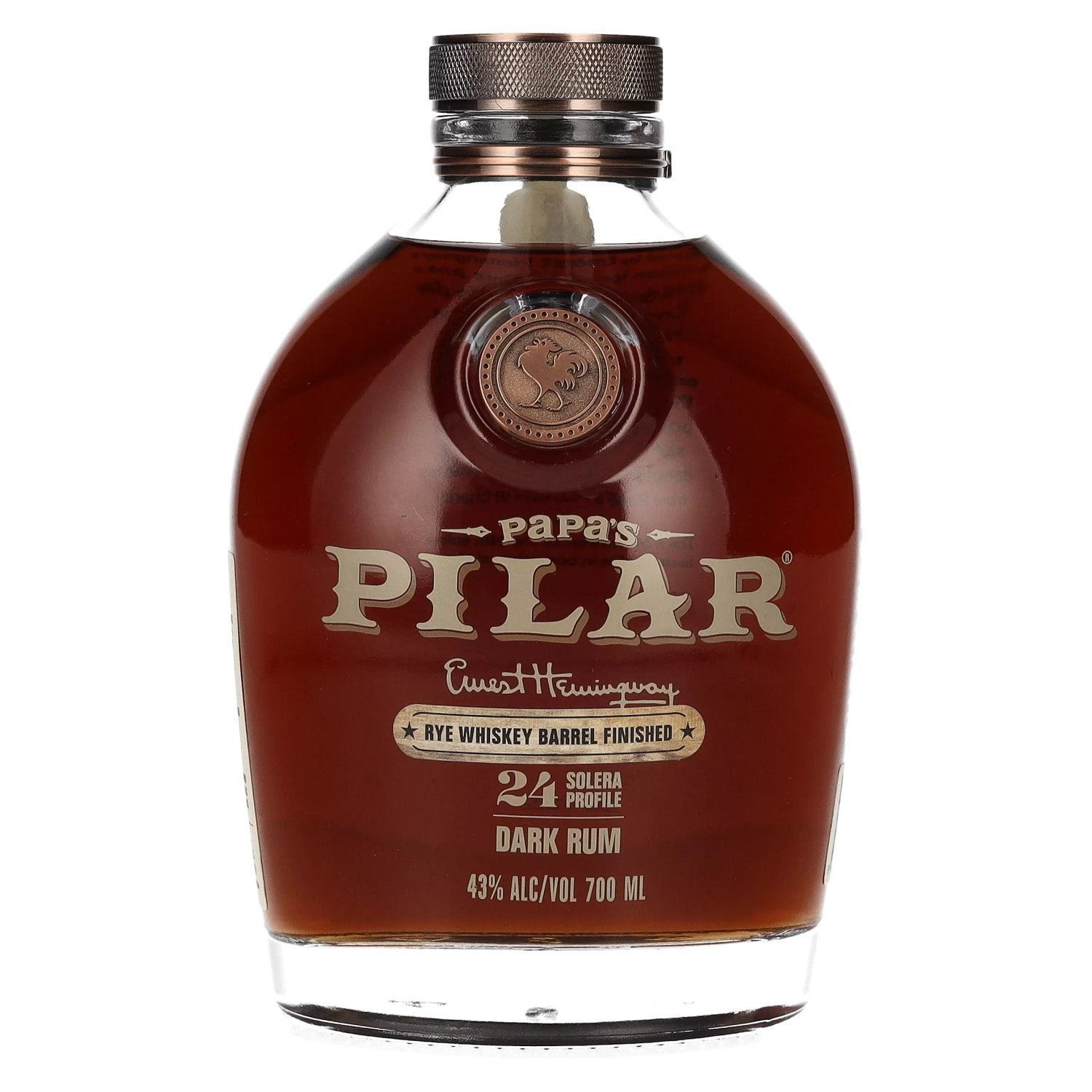 Papa's Pilar Rum 24 Solera Profile Dark Rum RYE WHISKEY BARREL Limited Release 43% Vol. 0,7l