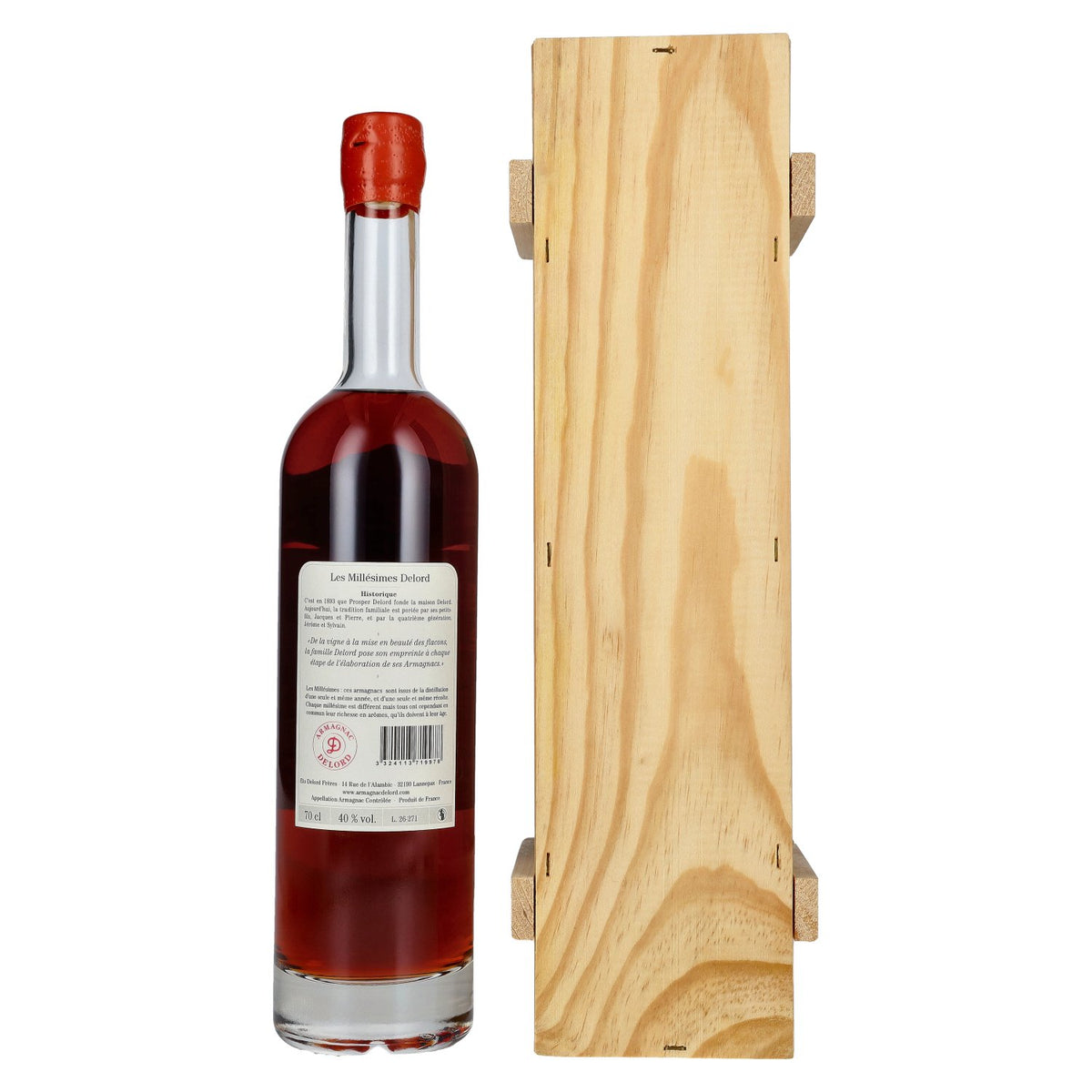 Vieil Armagnac Delord Vintage Récolte 1997 40% Vol. 0,7l in Holzkiste