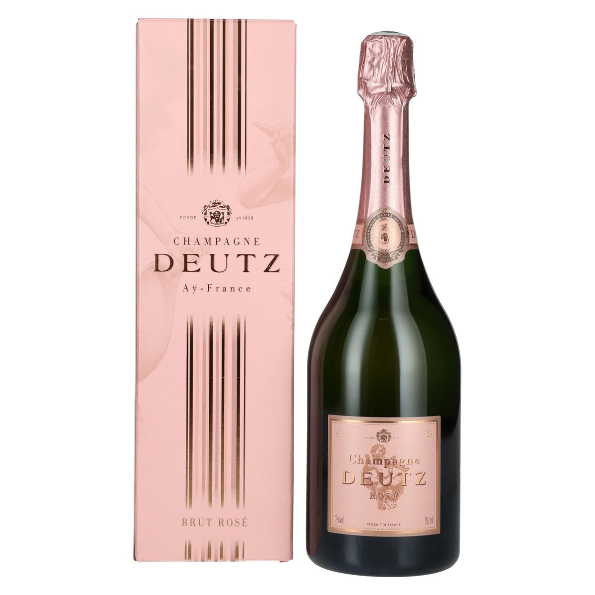 Champagne Deutz Rosé 12% ABV, 0.75 l in a gift box