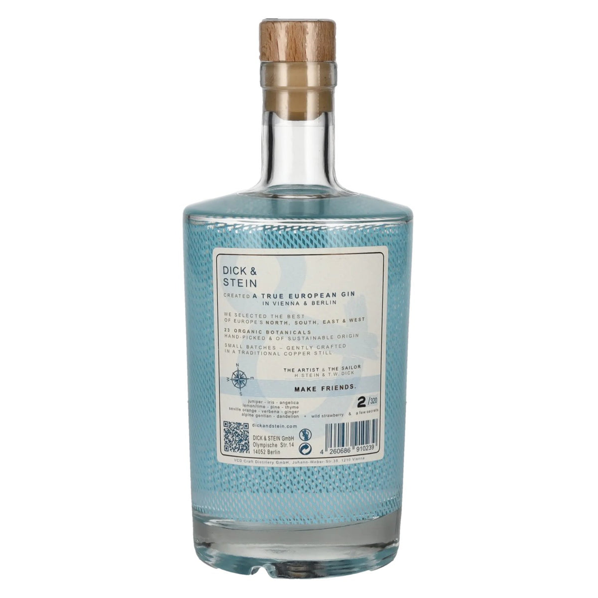 Dick &amp; Stein European Dry Gin 45.7% ABV 0.5l