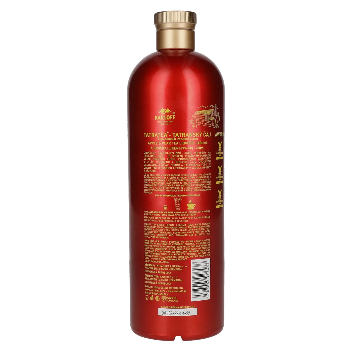 Tatratea Appel- en perenthelikleur 67% vol. 0,7 l