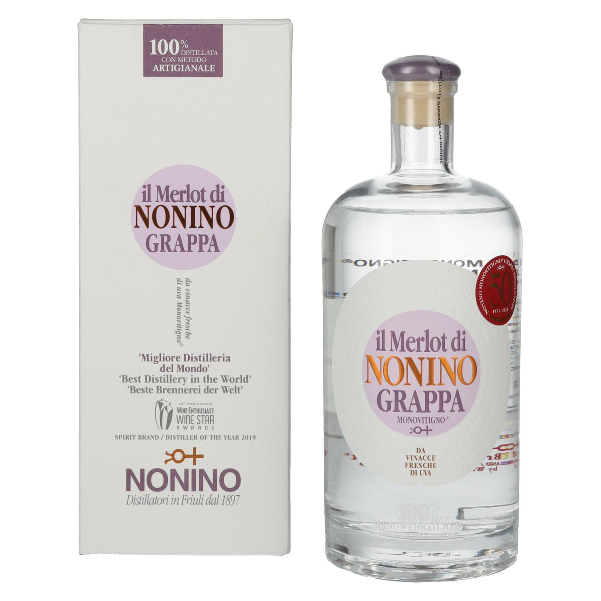 Nonino Grappa Monovitigno il Merlot 41% vol., 0.7 l, in a gift box