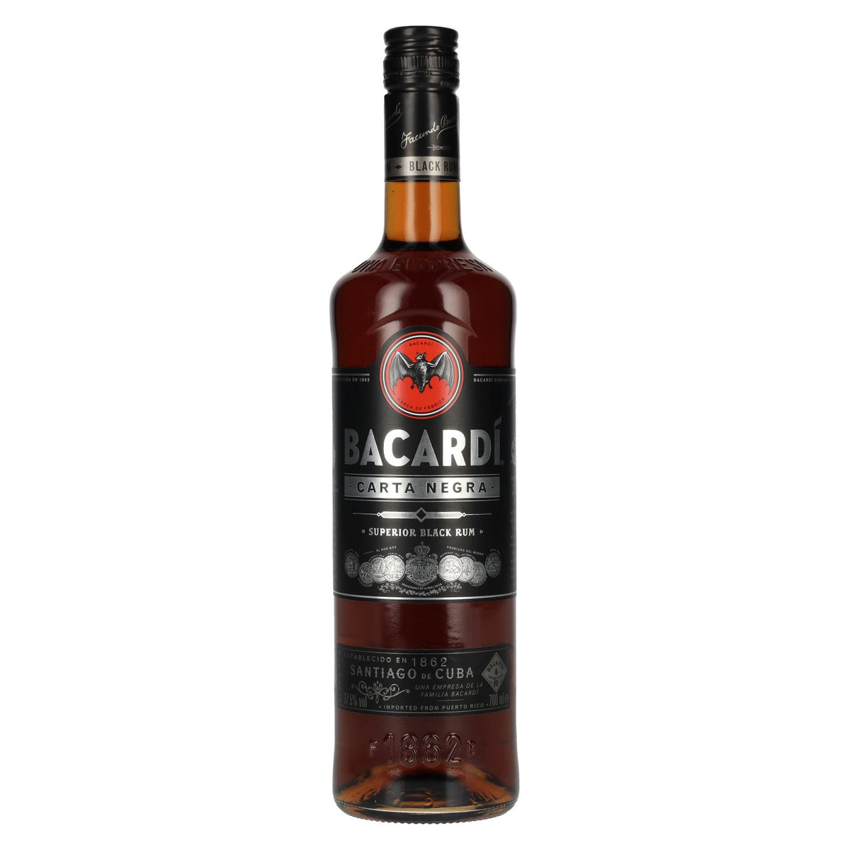 Bacardi Carta Negra Superior Black Rum 37,5% vol. 0,7 l