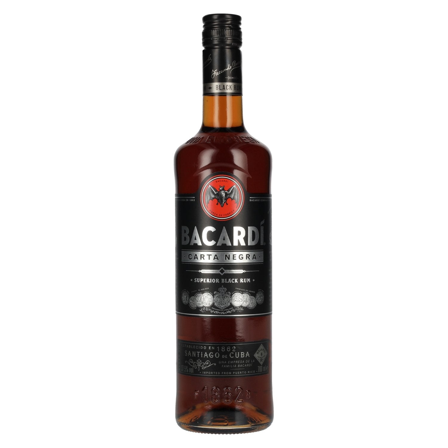 Bacardi Carta Negra Superior Black Rum 37,5% vol. 0,7 l