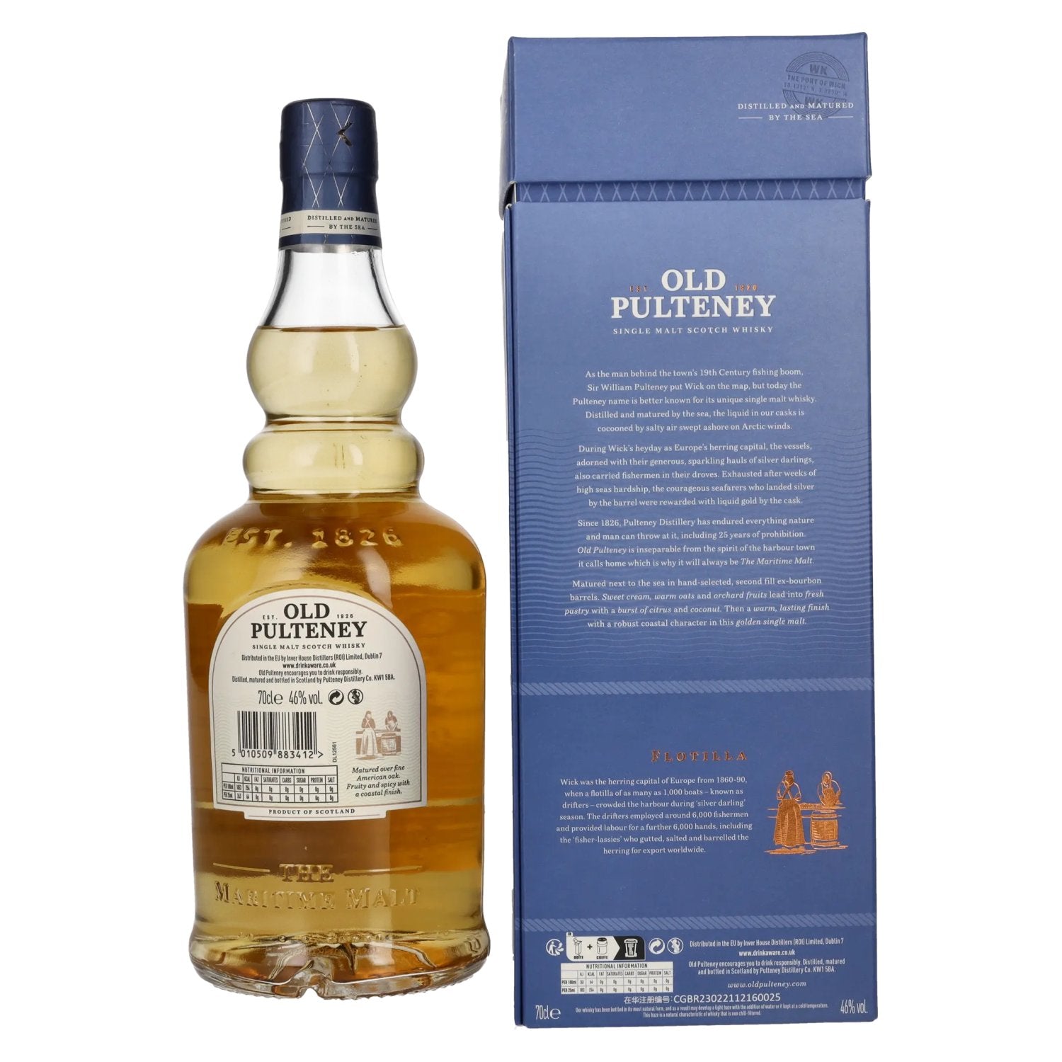 Old Pulteney FLOTILLA 10 Years Old Single Malt VINTAGE 2012 46% Vol. 0,7l in Geschenkbox