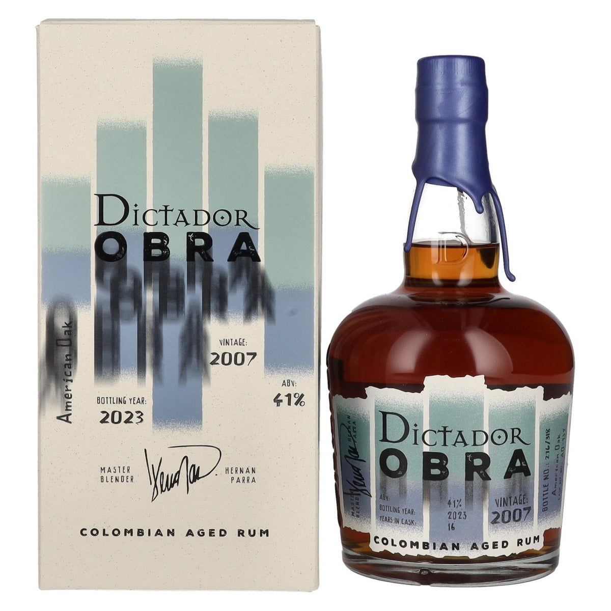 Dictador OBRA VINTAGE 16 Years Old AMERICAN OAK CASK Rum 2007 41% vol. 0.7 l in a gift box