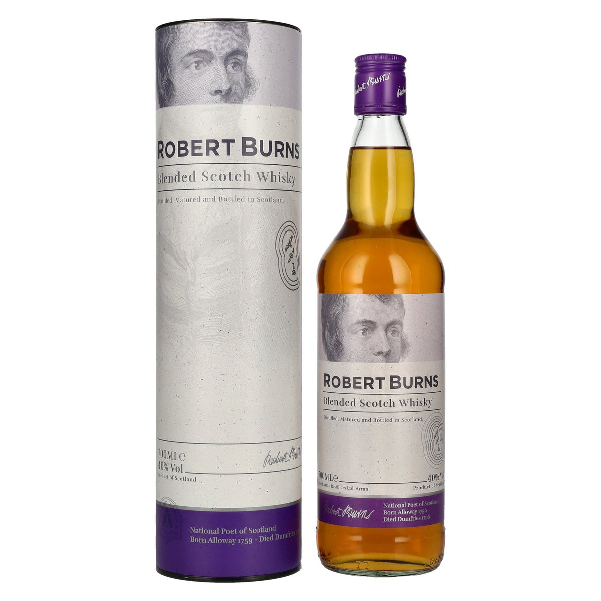 Arran ROBERT BURNS Blended Scotch Whisky 40% Vol. 0,7l in Geschenkbox
