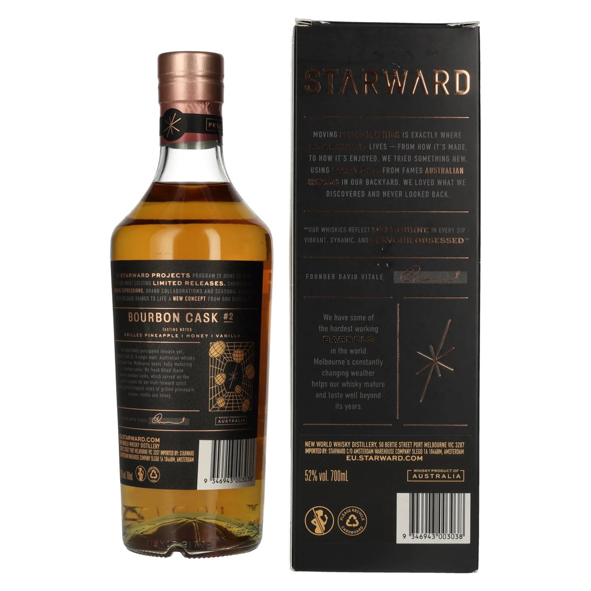 Starward BOURBON CASK Single Malt Australische whisky # 2 52% vol. 0,7 l in geschenkverpakking