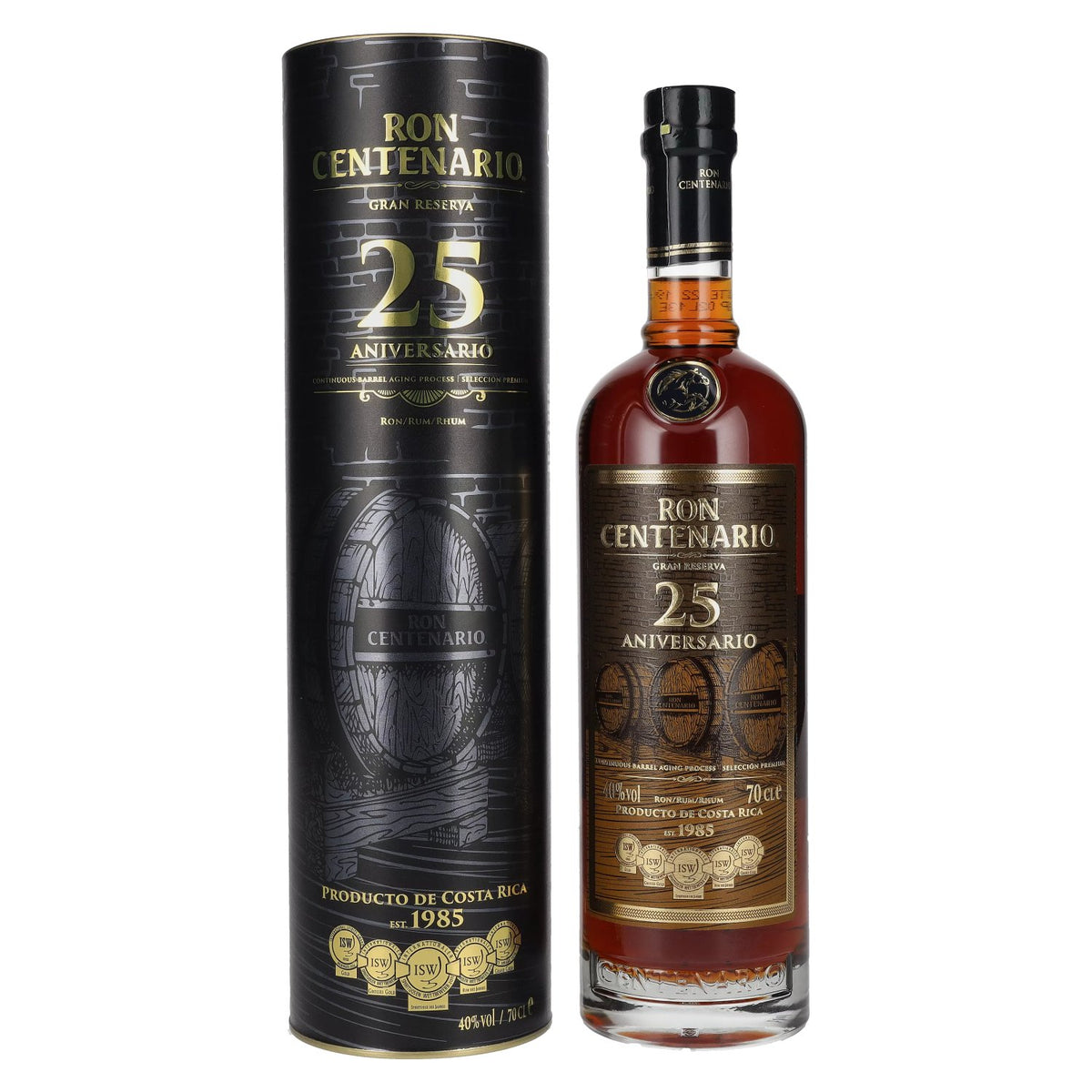 Ron Centenario GRAN RESERVA 25 Aniversario Rum 40% vol. 0,7 l in geschenkverpakking