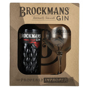 Brockmans Intensely Smooth PREMIUM GIN 40% vol. 0.7 l in a gift box with a glass