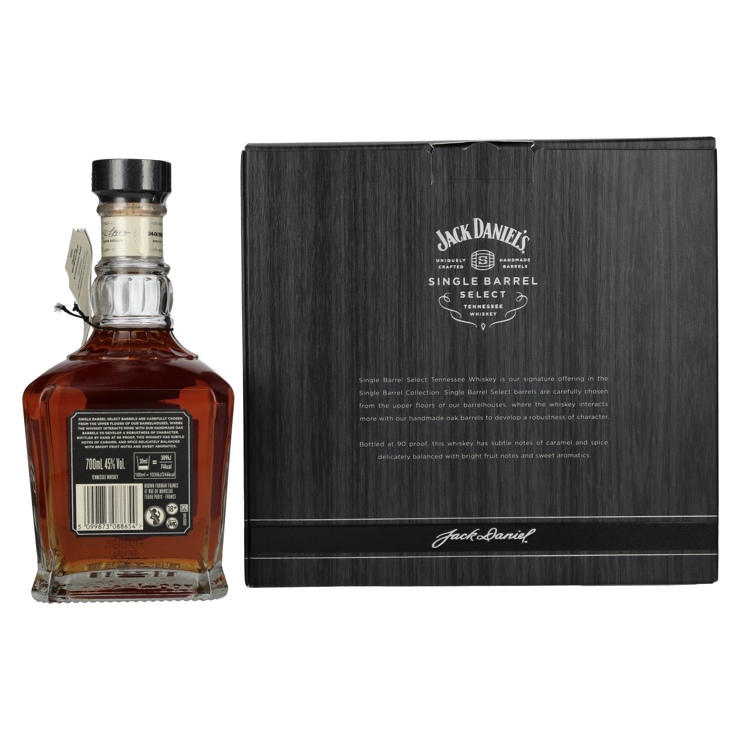 Jack Daniel's Select Single Barrel Tennessee Whiskey 45% Vol. 0.7l in gift box with nosing glass