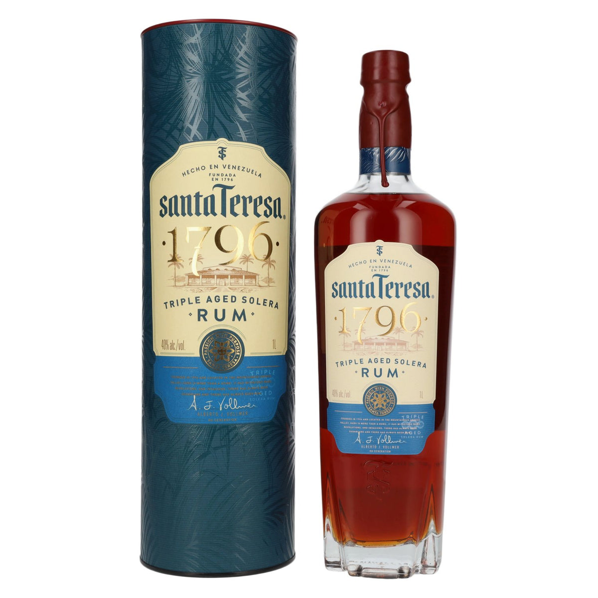 Santa Teresa 1796 Rum Triple Aged Solera, 40 % vol., 1 l, dans un coffret cadeau