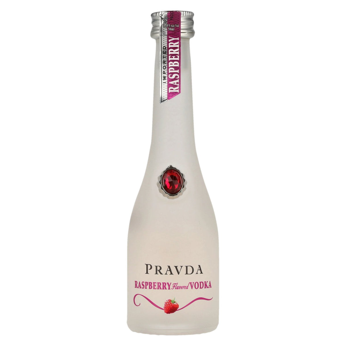 Vodka Pravda aromatisée à la framboise, 37,5 % vol., 0,05 l