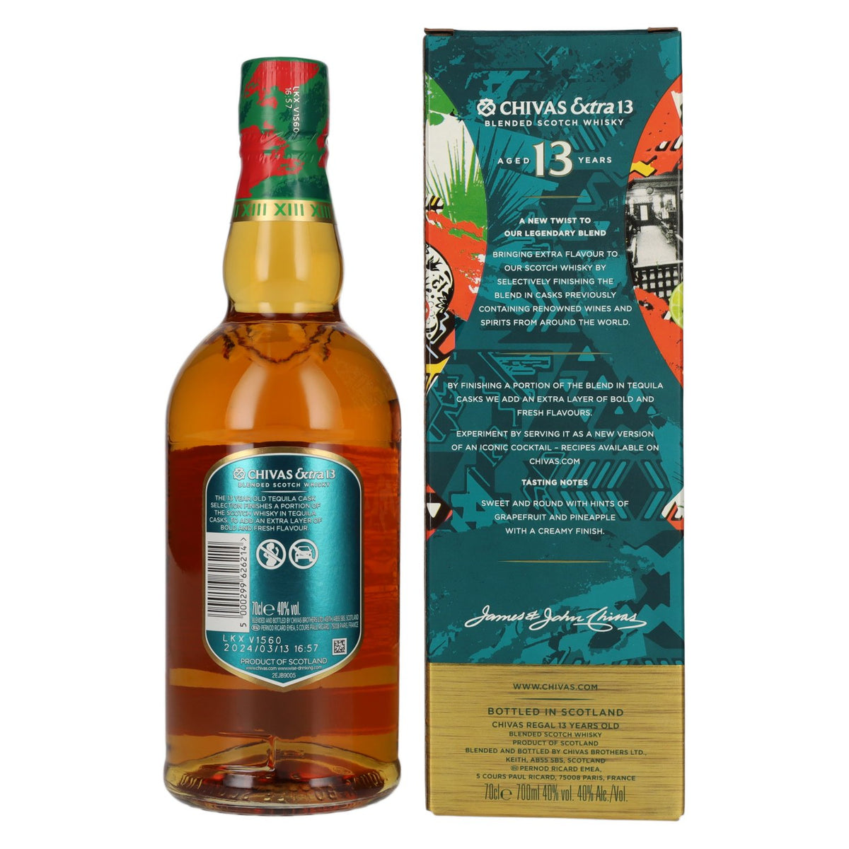 Chivas Regal EXTRA 13 Years Old TEQUILA CASK Finish 40% Vol. 0,7l en boîte cadeau