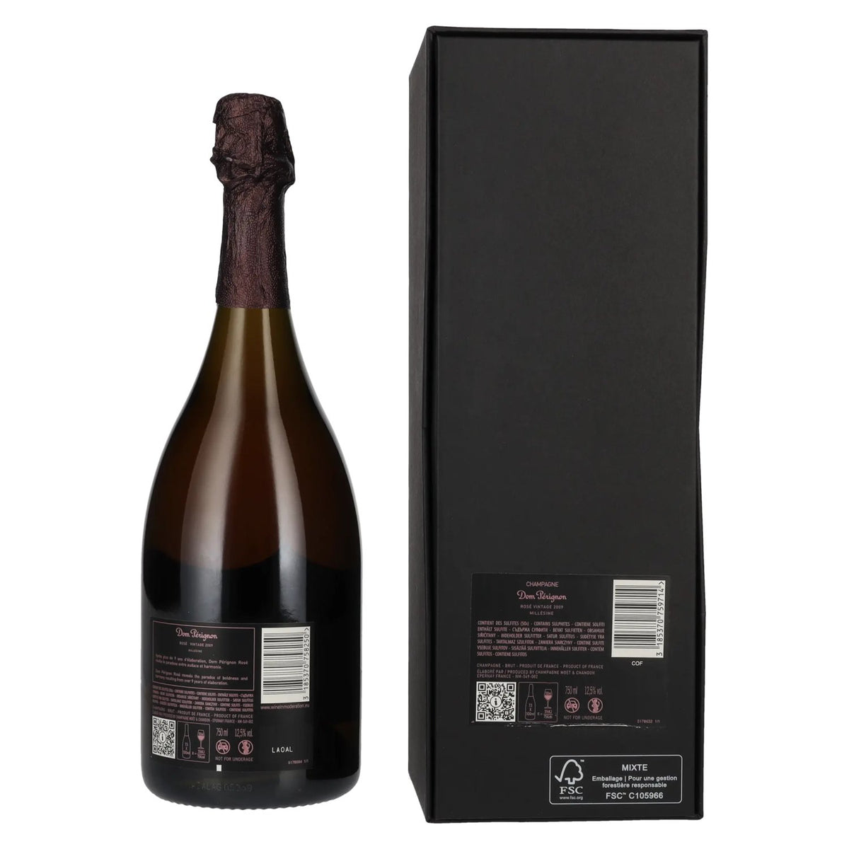 Dom Pérignon Rosé Champagne, Vintage 2009, 12.5% ABV, 0.75l, in a gift box