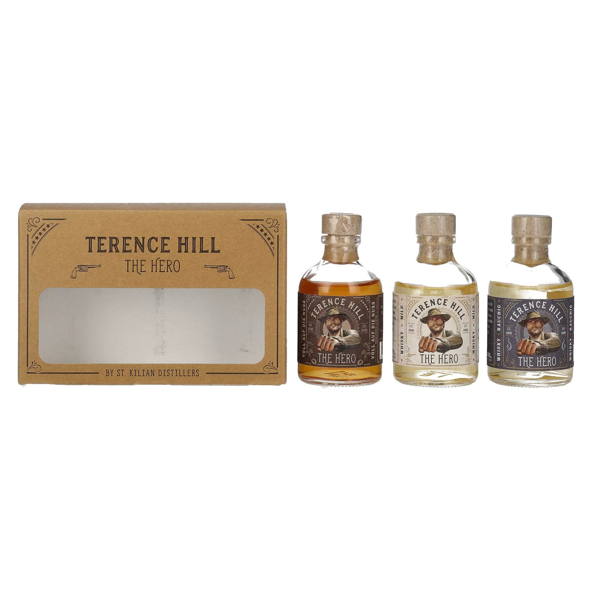Terence Hill THE HERO Set 38.7% vol., 3 x 0.05 l in a gift box