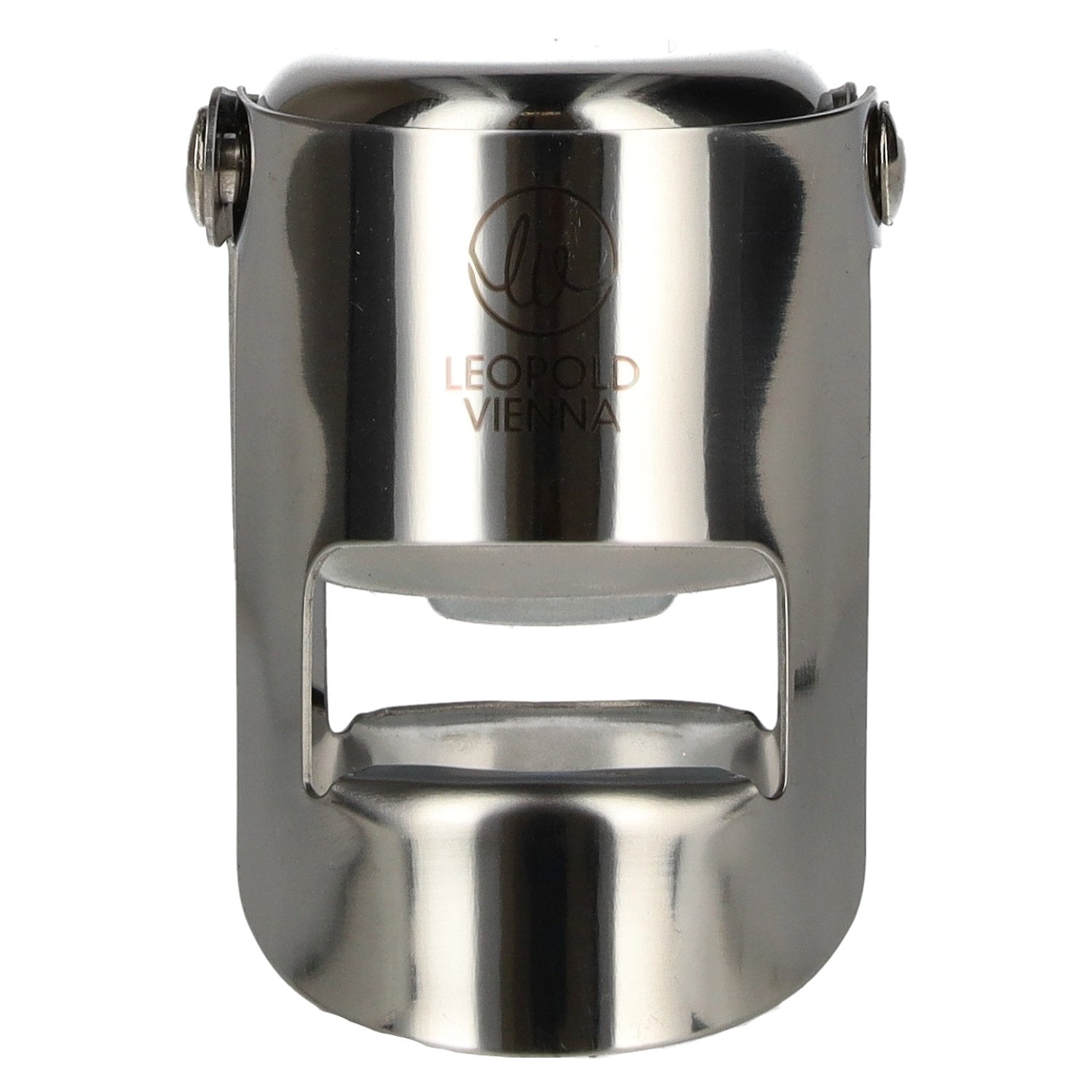 Leopold Vienna chrome-plated champagne bottle stopper