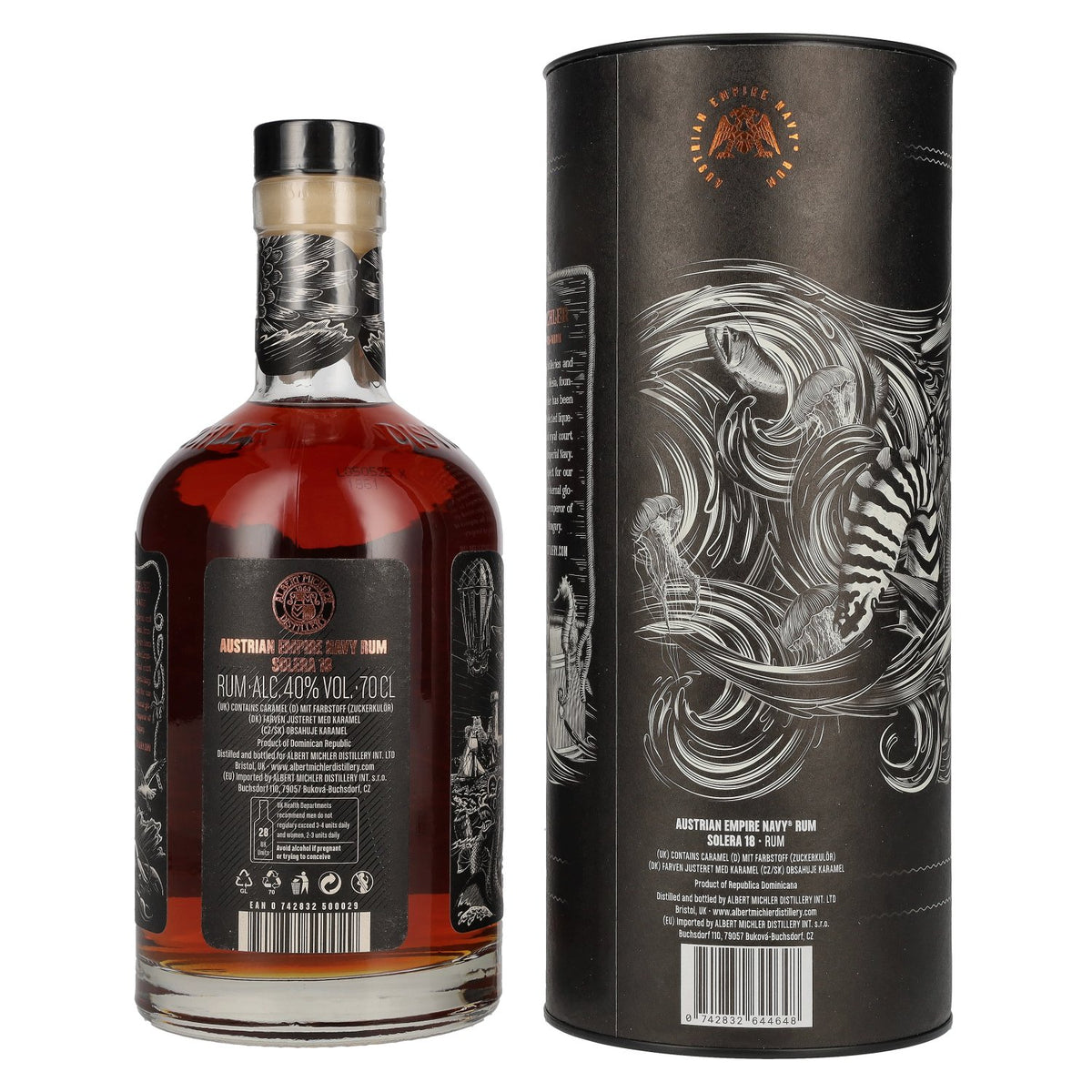 Austrian Empire Navy Rum 18 Solera Blended 40% Vol. 0,7l in gift box