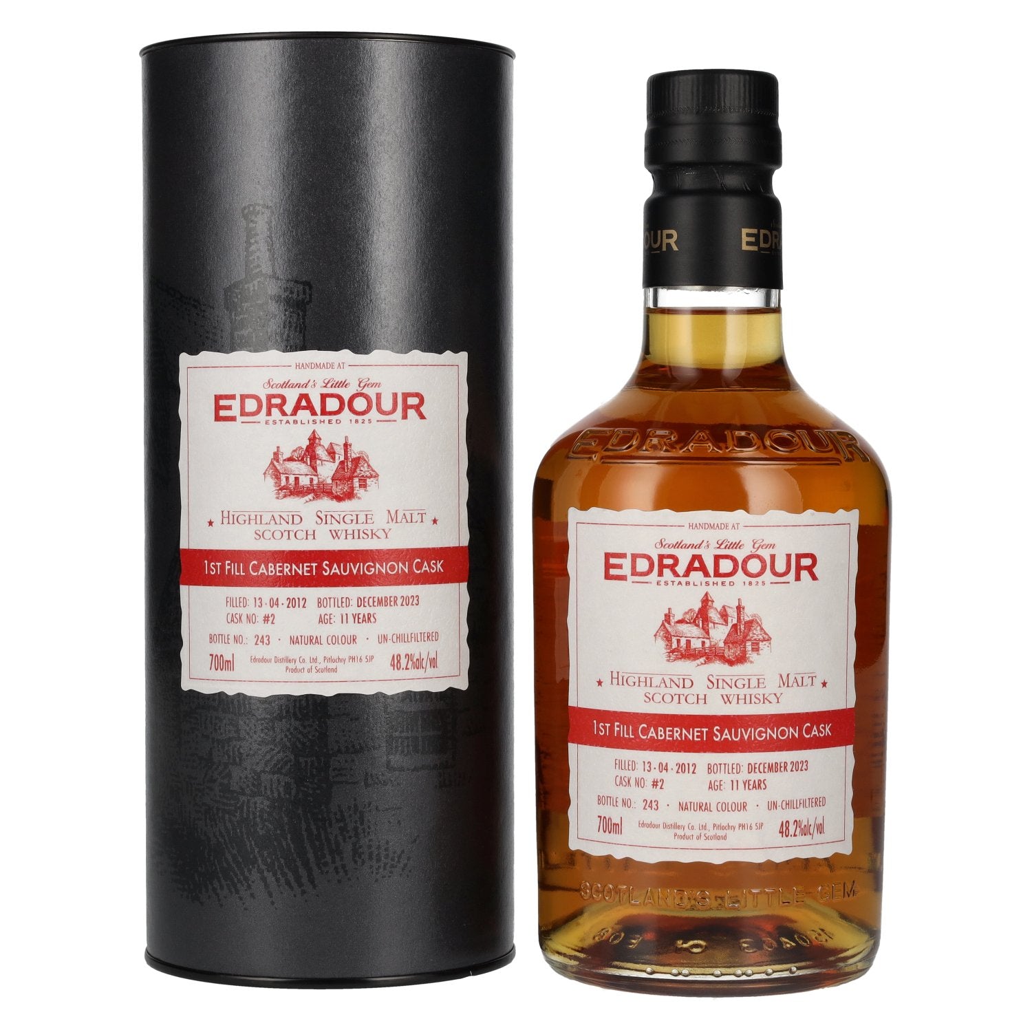 Edradour 11 Years Old ST. MICHAEL-EPPAN Cabernet Sauvignon Cask #2 2012 48,2% Vol. 0,7l in Geschenkbox