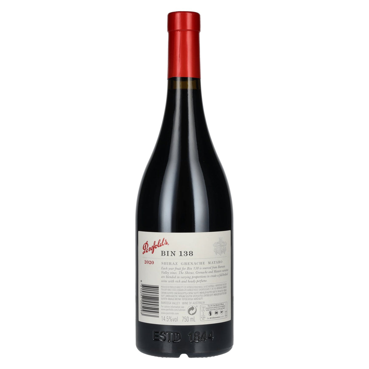 Penfolds BIN 138 Shiraz Grenache Mataro 2020 14.5% ABV 0.75l