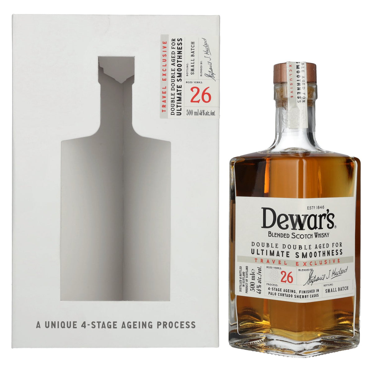 Dewar's 26 Years Old Double Double Aged Blended Scotch Whisky 46% Vol. 0,5l in Geschenkbox