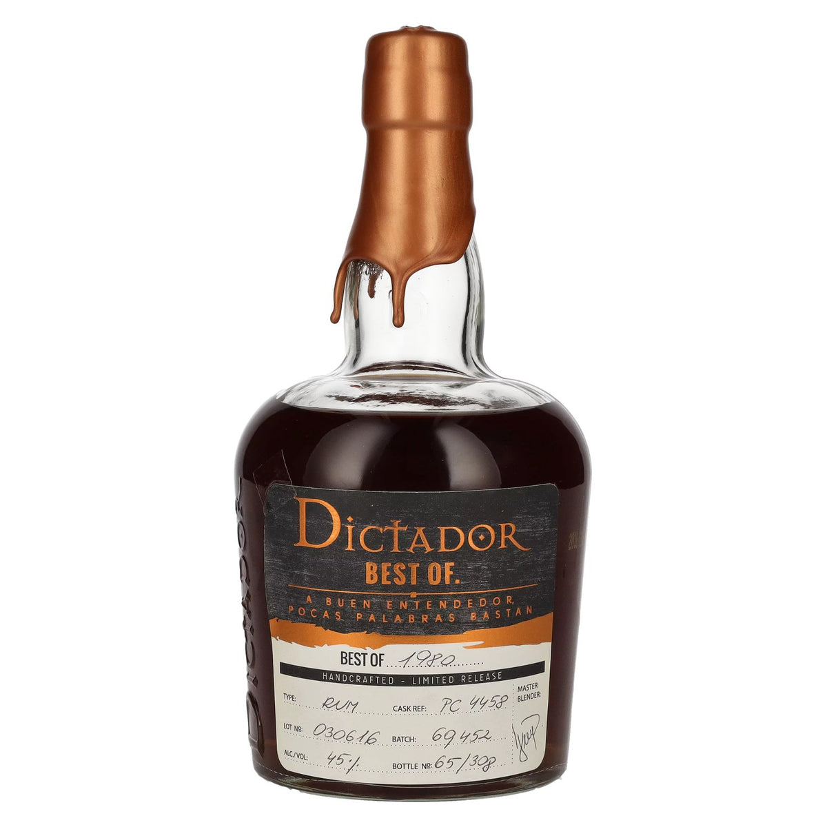 Dictador BEST OF 1980 Colombian Rum 030616/PC4458 Limited Release 45% vol. 0.7 l