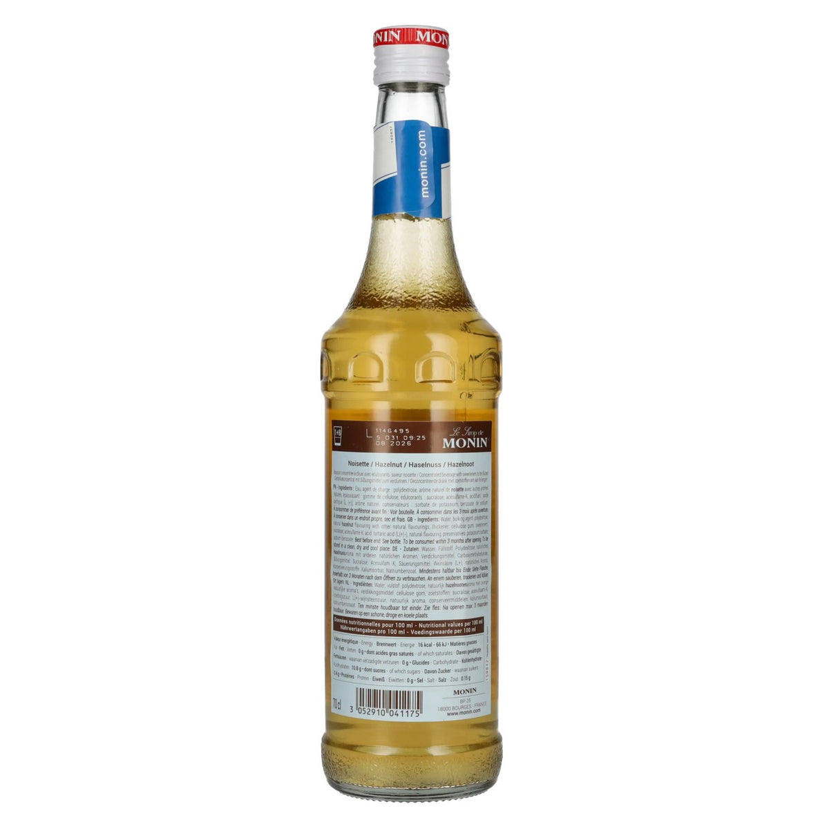 Monin SUGAR-FREE HAZELNUT Syrup 0.7l