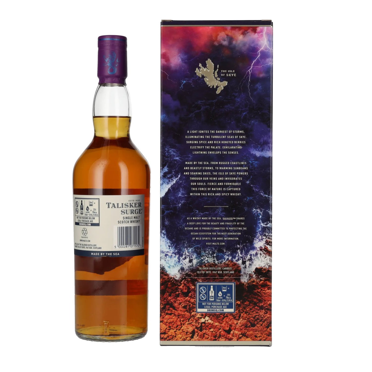 Talisker SURGE Single Malt Scotch Whisky 45.8% ABV, 0.7 litres, in a gift box