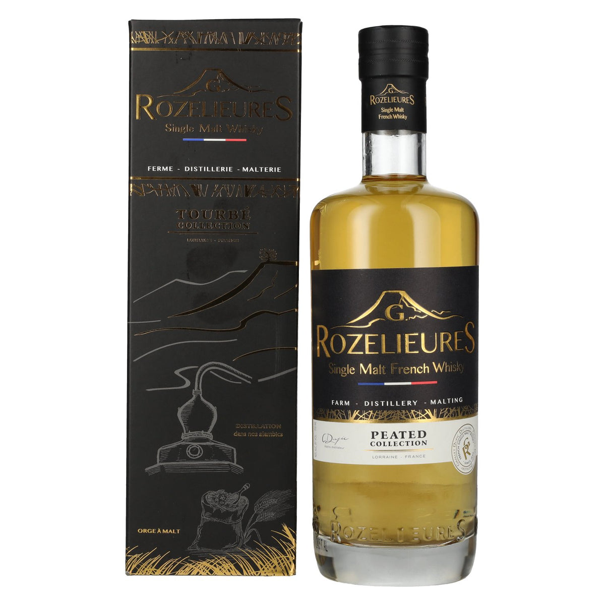 G. Rozelieures TOURBÉ (PEATED) COLLECTION Single Malt Whisky 46% ABV 0.7l in a gift box