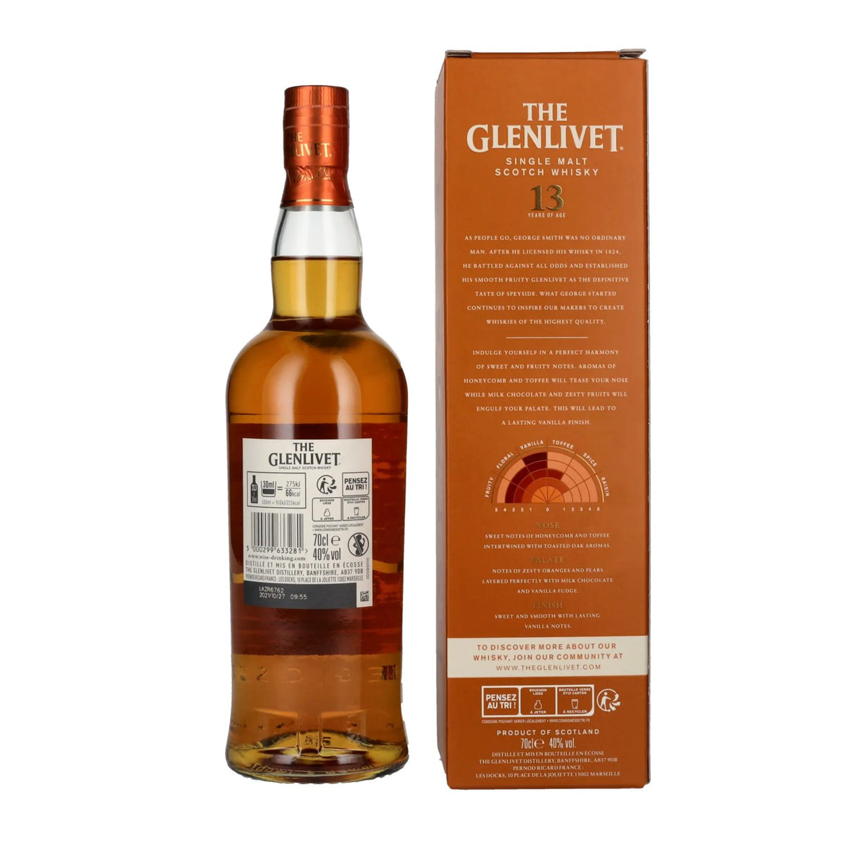 The Glenlivet 13 Years Old FIRST FILL AMERICAN OAK 40% Vol. 0,7l in Geschenkbox