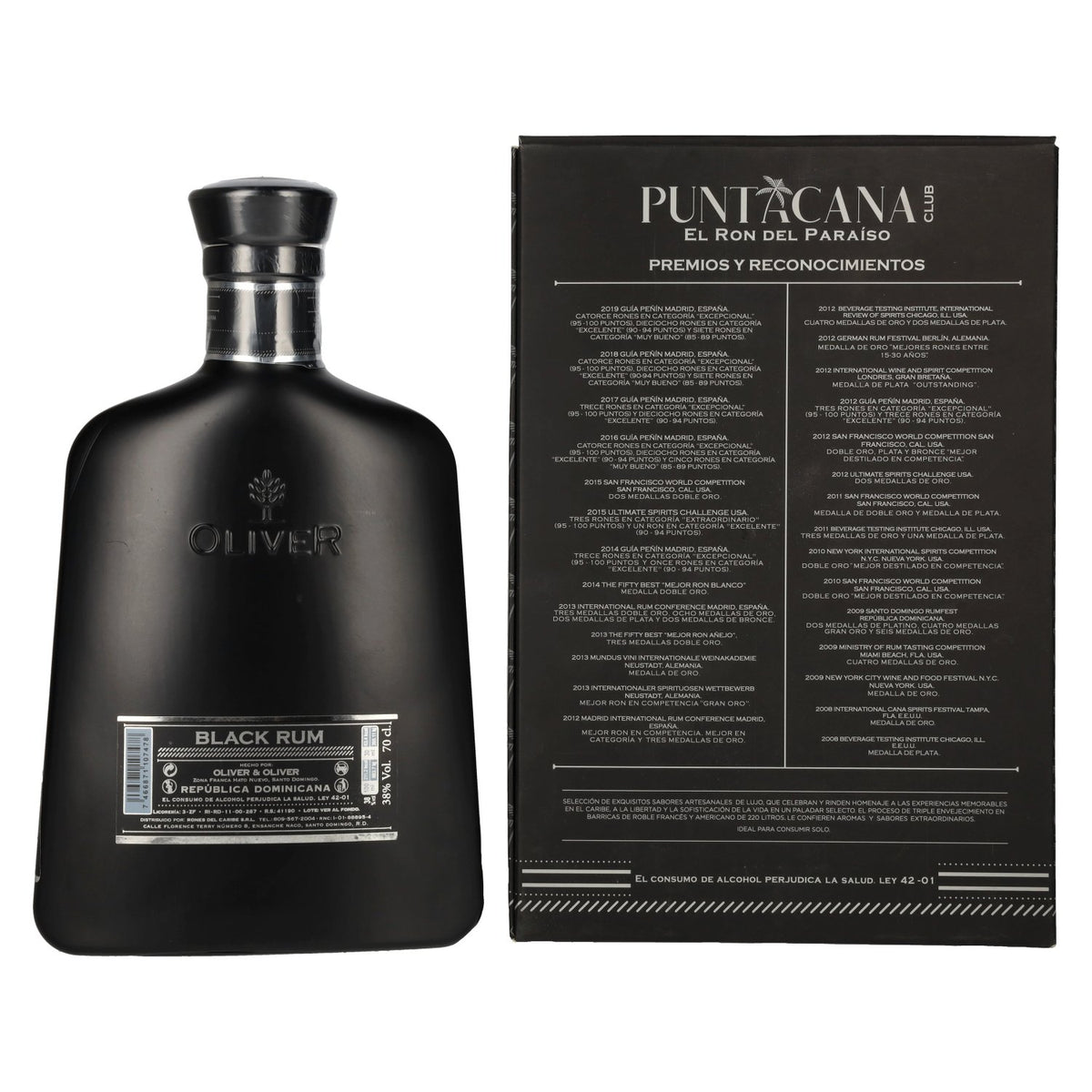 Puntacana Club BLACK RUM 38% vol. 0,7 l in geschenkverpakking