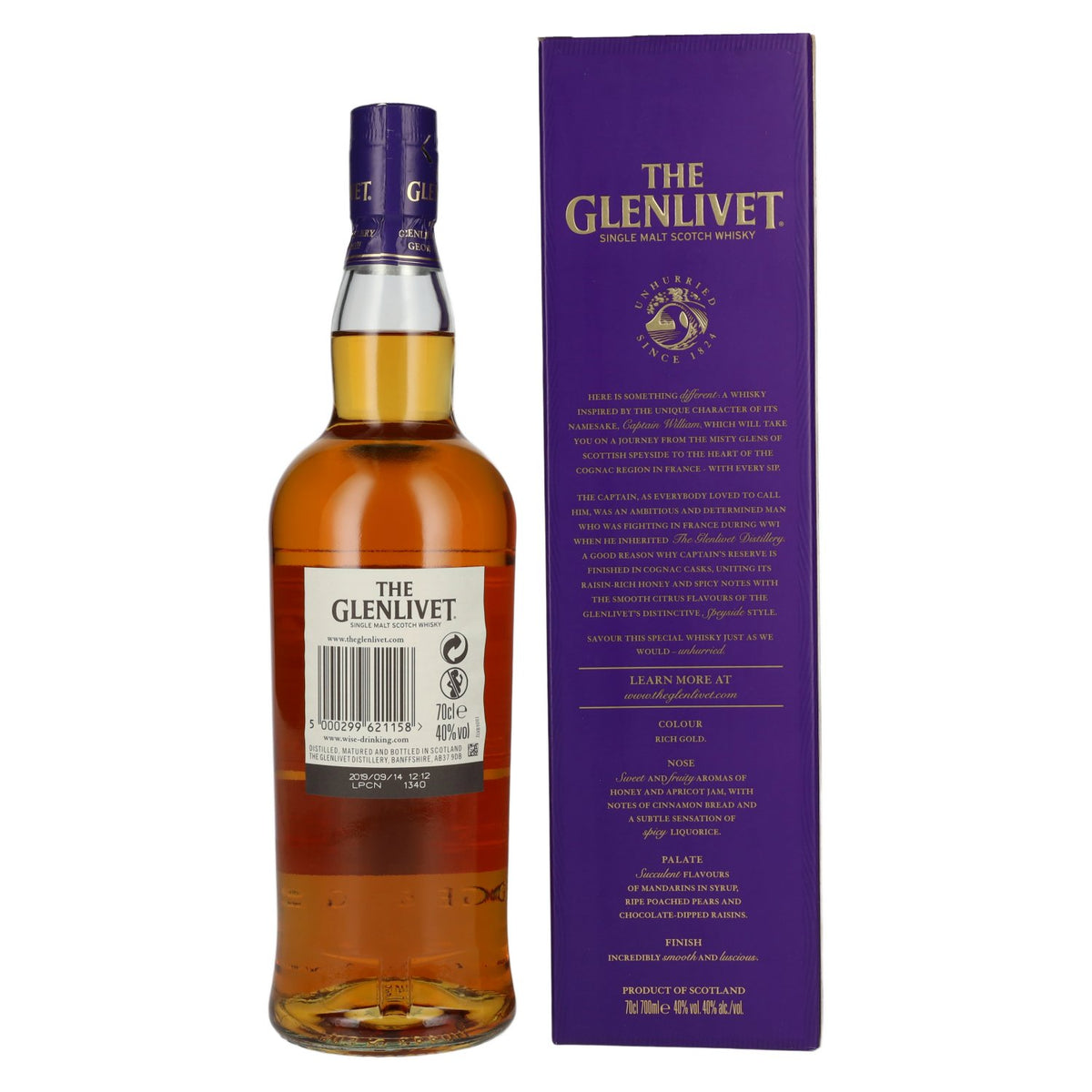 The Glenlivet CAPTAINS RESERVE Single Malt Scotch Whisky 40% Vol. 0,7l in Geschenkbox