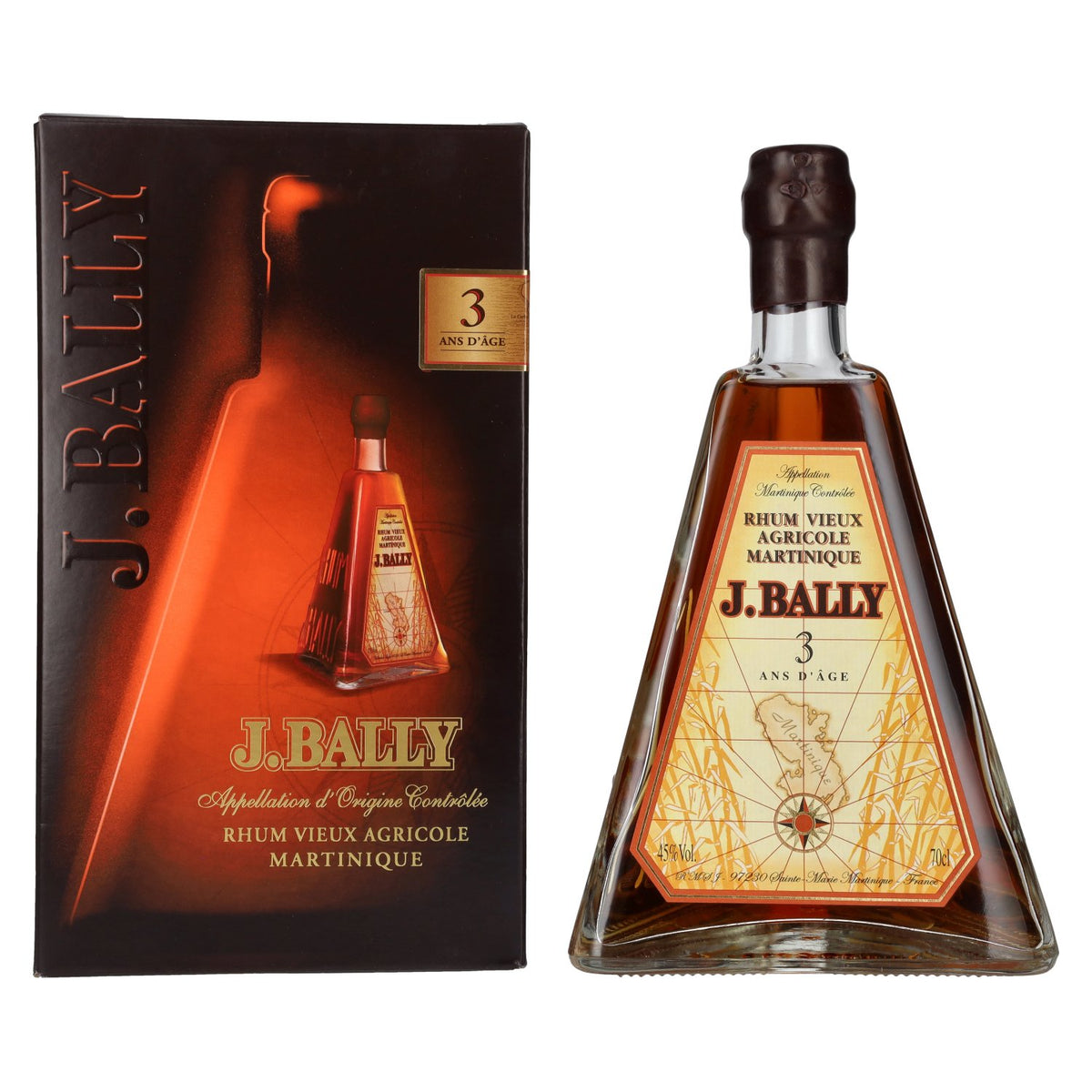 J. Bally Rhum Vieux Agricole Martinique 3 Ans D'Âge 45% Vol. 0,7l in Geschenkbox