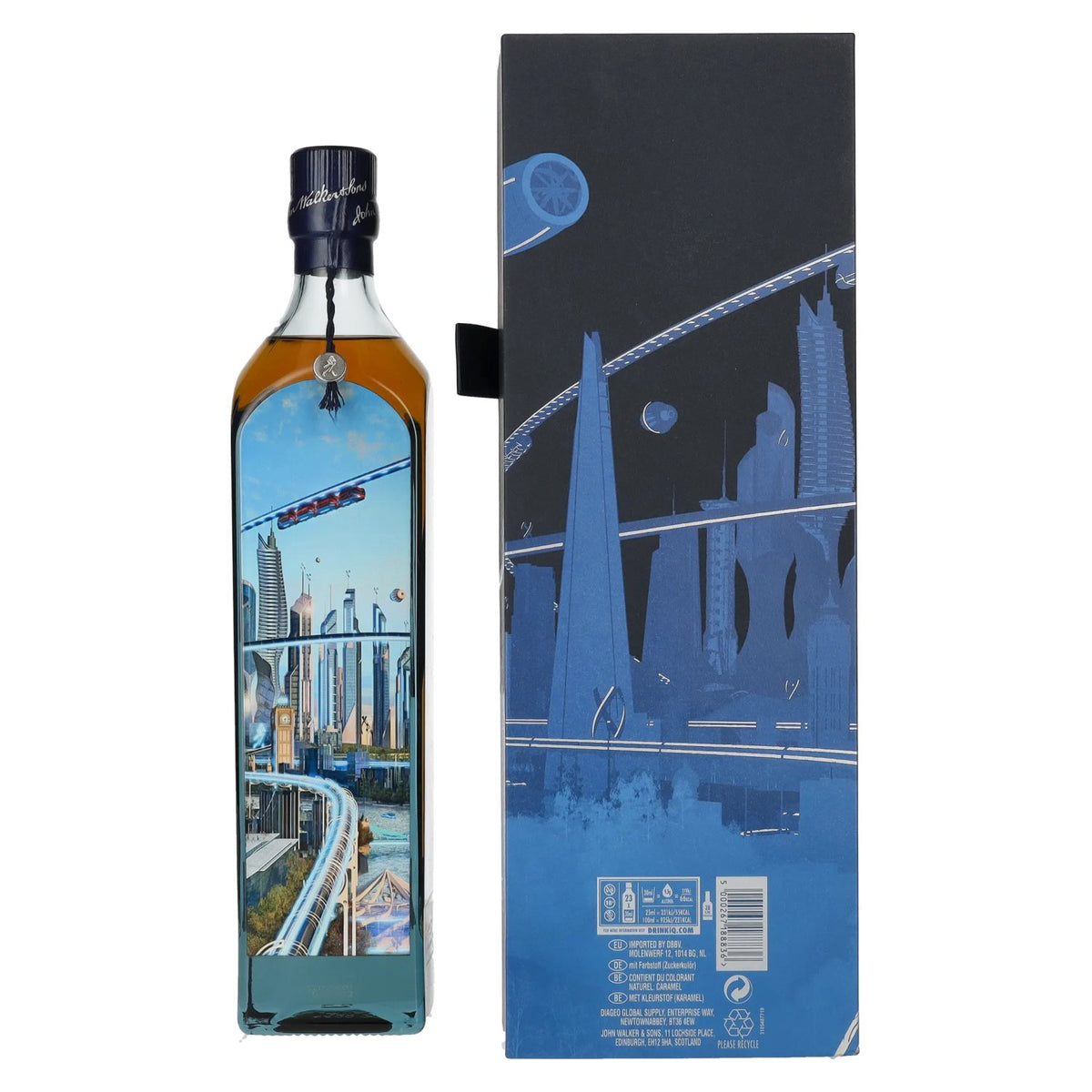 Johnnie Walker Blue Label City Edition London Blended Scotch Whisky 40% vol. 0,7 l in geschenkverpakking