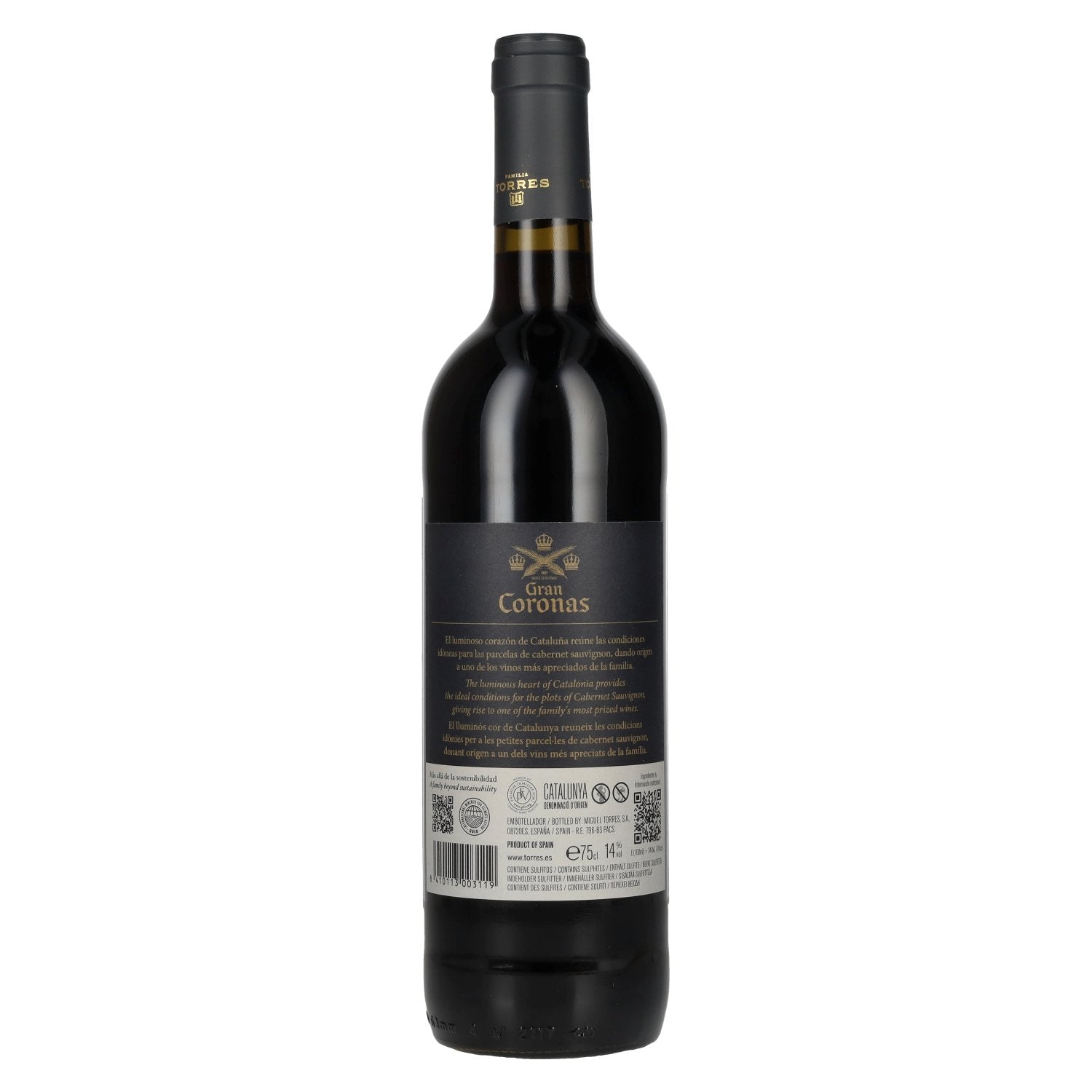 Torres Gran Coronas Cabernet Sauvignon Reserva 2022 14% Vol. 0,75l